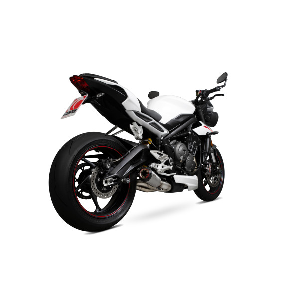 Scorpion Exhaust Triumph Street Triple 765 R / Street Triple 765 S / Street Triple 765 RS 2017 - 2019 Red Power Slip-on Brushed Stainless Steel Sleeve